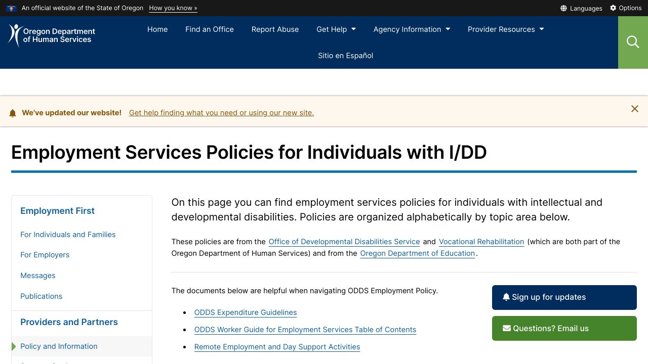 https://www.oregon.gov/odhs/employment-first/Pages/policy.aspx